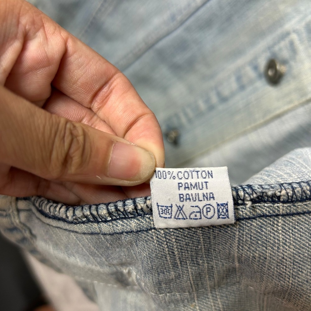 Vintage SCD Jeans Trucker Jacket Men's Blue‎ Denim Button Front Classic - Large - Picture 12 of 14